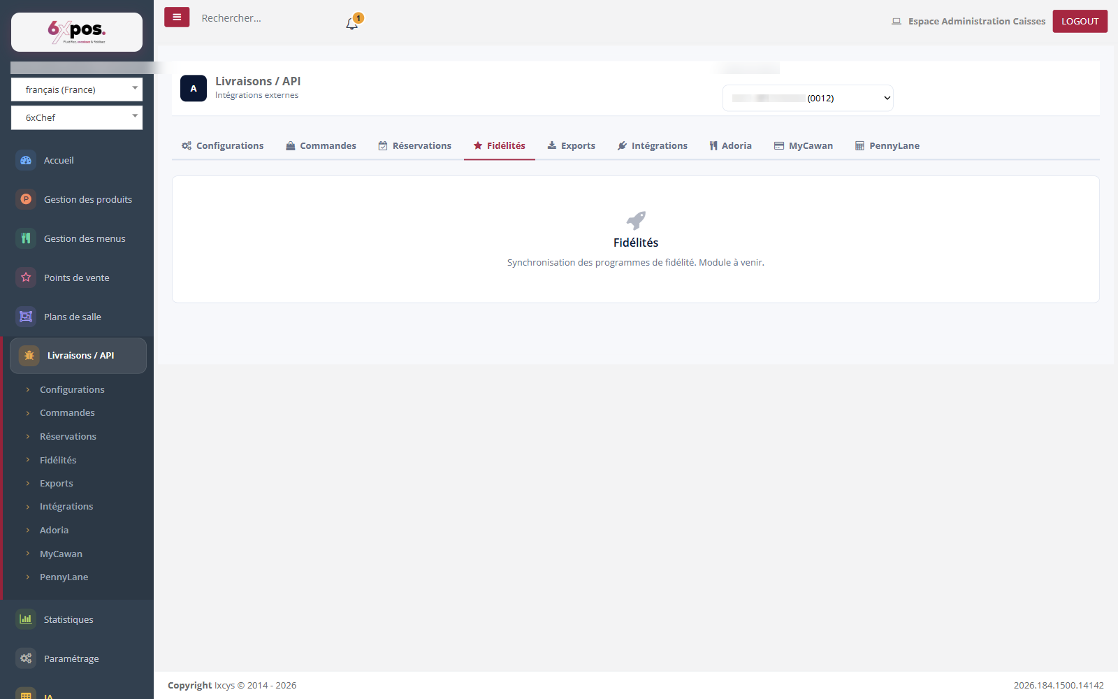 Figure 6 — Fidélités : module à venir dans NEO.